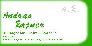 andras rajner business card